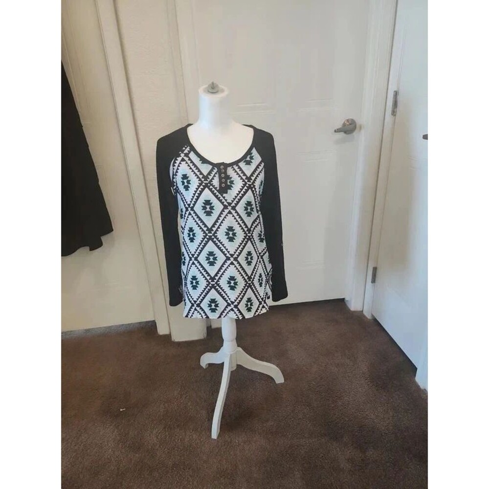Rewind geometric blouse SZ S